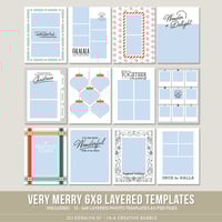 Very Merry 6x8 Layered Photo Templates (Digital)