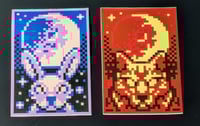 Image 3 of Blood Moon Wolf and Full Moon Rabbit Patches and Stickers