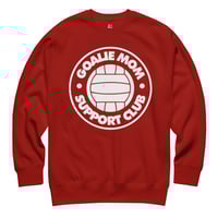 Image 1 of Goalie Mom Support Club Front Logo Crewneck (Dark Colors)