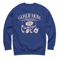 Image 9 of Goalie Mom Prayer Group Pocket Logo Crewneck (Dark Colors)