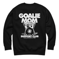 Image 3 of Goalie Mom Supprt Club Pocket Logo Crewneck (Dark Colors)