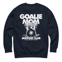 Image 4 of Goalie Mom Supprt Club Pocket Logo Crewneck (Dark Colors)