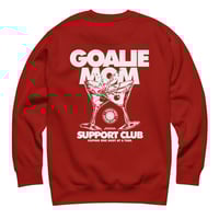 Image 7 of Goalie Mom Supprt Club Pocket Logo Crewneck (Dark Colors)