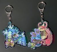 Image 1 of Gyarados and Milotic Double Sided Ripple Acrylic Charm