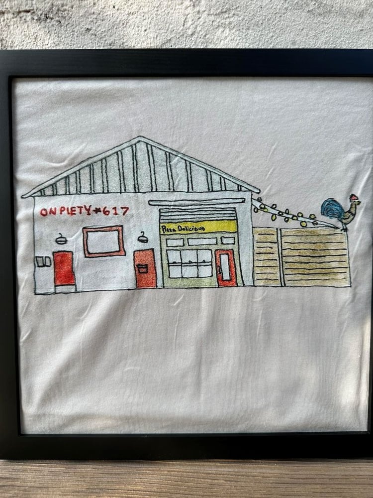 Image of Pizza D Facade / Silver T-Shirt