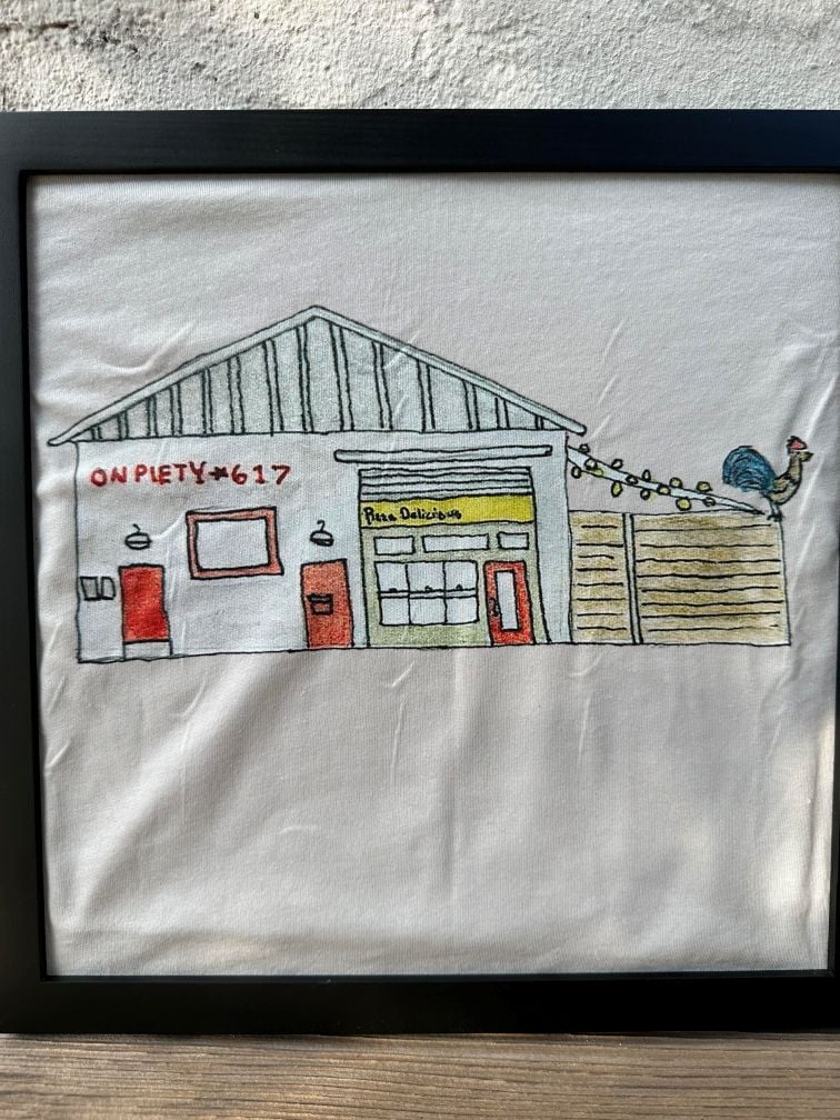 Image of Pizza D Facade / Silver T-Shirt