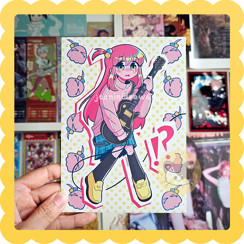 bocchi art print 5x7 art print | jeanini's art shop