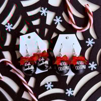 Creepy Christmas Bauble Earrings