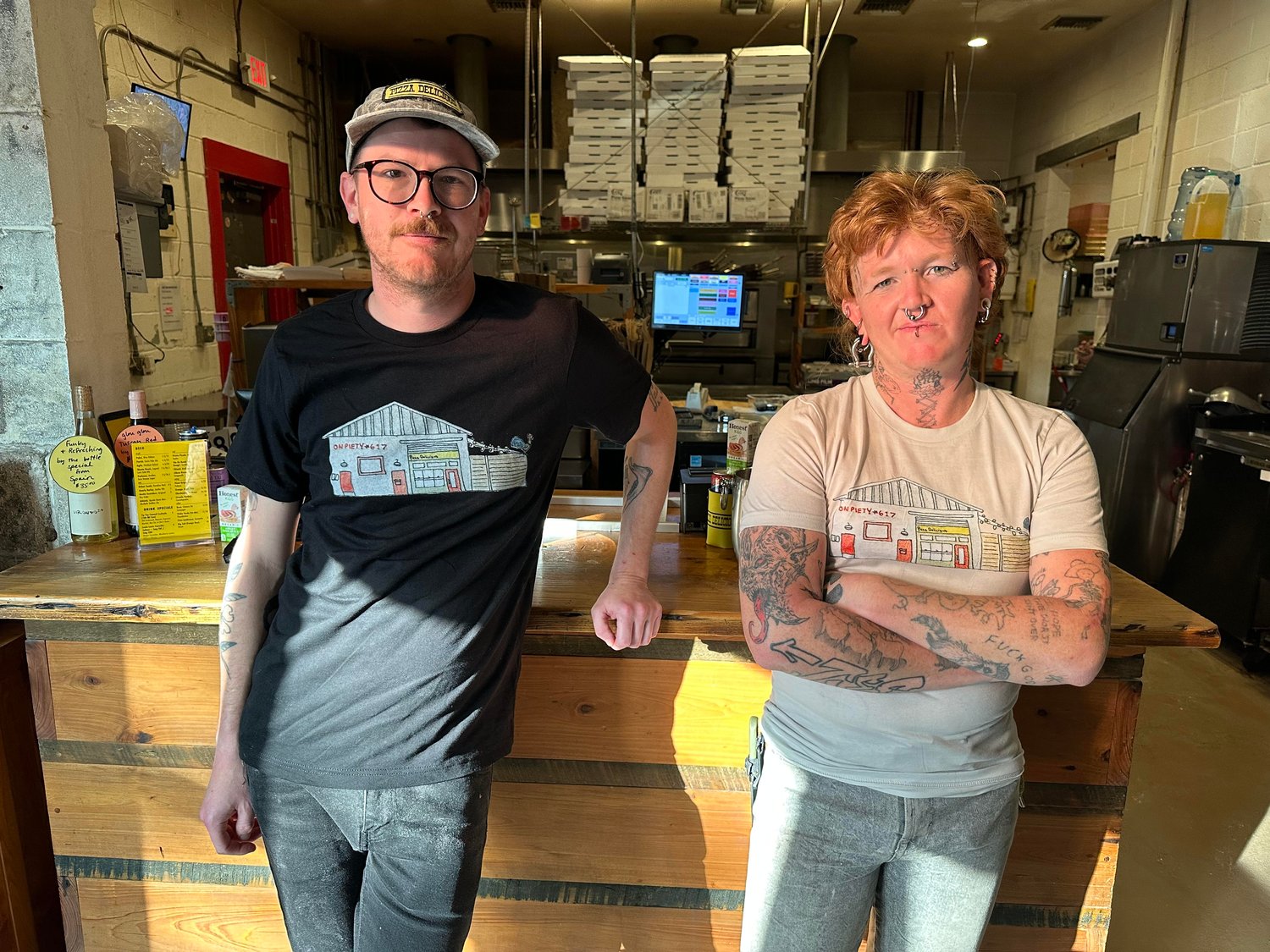 Image of Pizza D Facade / Black T-Shirt