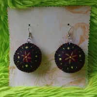 Image 1 of Semi-mysterious Red Flower Earrings