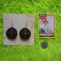 Image 3 of Semi-mysterious Red Flower Earrings