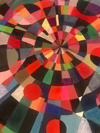 Image 3 of Nina Bovasso Giclee Print Tondo Geometric,  2008