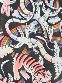 Image 3 of Rainbow Creature Universe 11x17 Riso Print