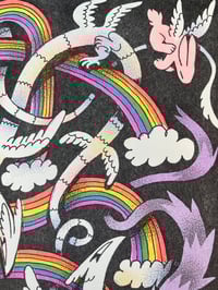 Image 4 of Rainbow Creature Universe 11x17 Riso Print