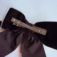 Image 2 of Black Velvet Charm Bows Set