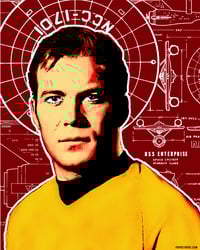 Captain Kirk Enterprise Schematic Print