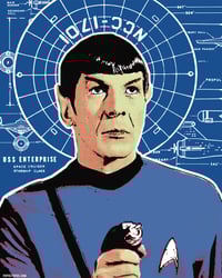 Mr Spock Enterprise Schematic Print