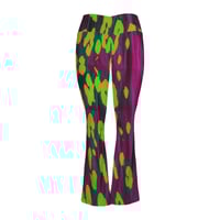 Image 1 of GREEN & GRAPE FLARE LEGGINGS
