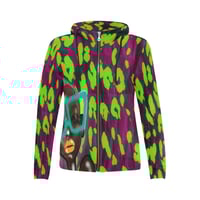 Image 1 of EYES GREEN AND GRAPE HOODIE