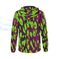 Image 2 of EYES GREEN AND GRAPE HOODIE