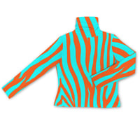 Image 1 of TANGERINE ZEBRA TURTLENECK