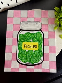 Image 1 of Pickle Jar Art Canvas 