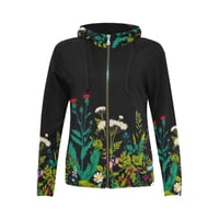Image 1 of BLACK GARDEN ZIPPER HOODIE