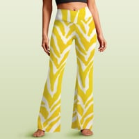 Image 3 of BANANA ZEBRA FLARE LEGGINGS