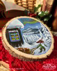 Image 3 of Original Painting on Wood - The Scandinavian Tomte