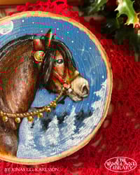 Image 2 of Original Painting on Wood - The Christmas Horse