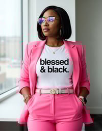 Image 1 of Blessed & Black Tee