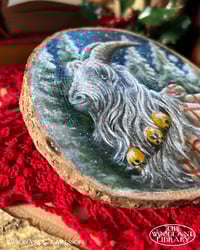 Image 2 of Original Painting on Wood - The Christmas Goat