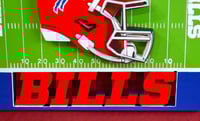 Image 3 of UBuffalo Bills Hand Crafted NFL 3D Wooden Team Helmet Wall Hanging Artwork.nnamed Product