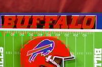 Image 4 of UBuffalo Bills Hand Crafted NFL 3D Wooden Team Helmet Wall Hanging Artwork.nnamed Product