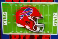 Image 5 of UBuffalo Bills Hand Crafted NFL 3D Wooden Team Helmet Wall Hanging Artwork.nnamed Product