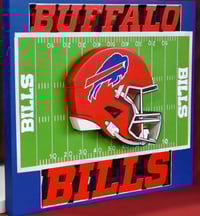 Image 8 of UBuffalo Bills Hand Crafted NFL 3D Wooden Team Helmet Wall Hanging Artwork.nnamed Product