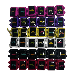 Image of mustache charm bracelet