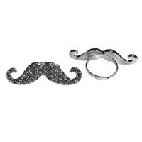 Image 2 of blingy mustache ring