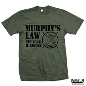 Image of MURPHY'S LAW "New York Hardcore Agent Skin" Military Green T-Shirt