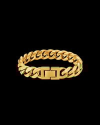 Image 1 of Gold Cuban Link Bracelet