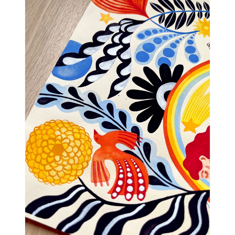 Original painting: Books are magic