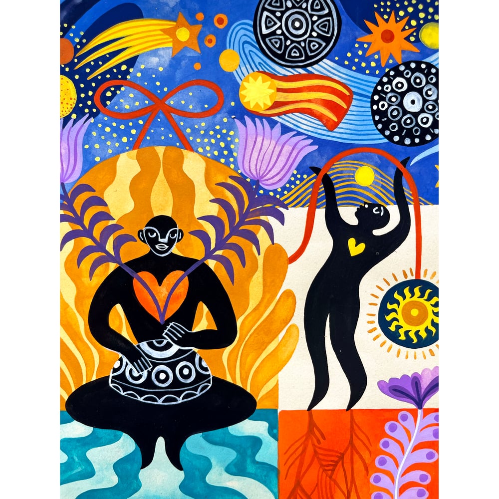 Original painting: Bridging worlds 