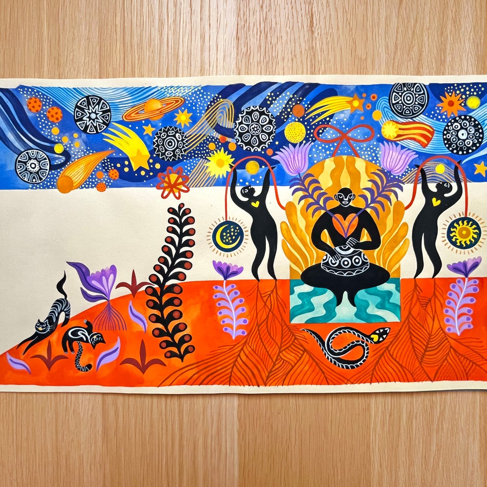 Original painting: Bridging worlds 