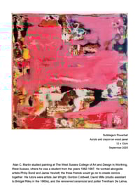 Image 3 of Bubblegum Powerball - Original painting on mounted wooden panel. By Alan C. Martin