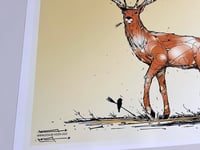Image 3 of Stag with Birds – Golden Dawn