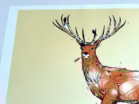 Image 4 of Stag with Birds – Golden Dawn