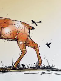 Image 5 of Stag with Birds – Golden Dawn