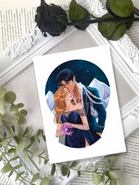 Lámina Caída de estrellas, Rhysand y Feyre.