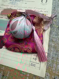 Image 1 of 'The Colours of Charleston' small hand marbled ceramic bauble - No.1