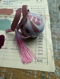 Image 4 of 'The Colours of Charleston' small hand marbled ceramic bauble - No.1
